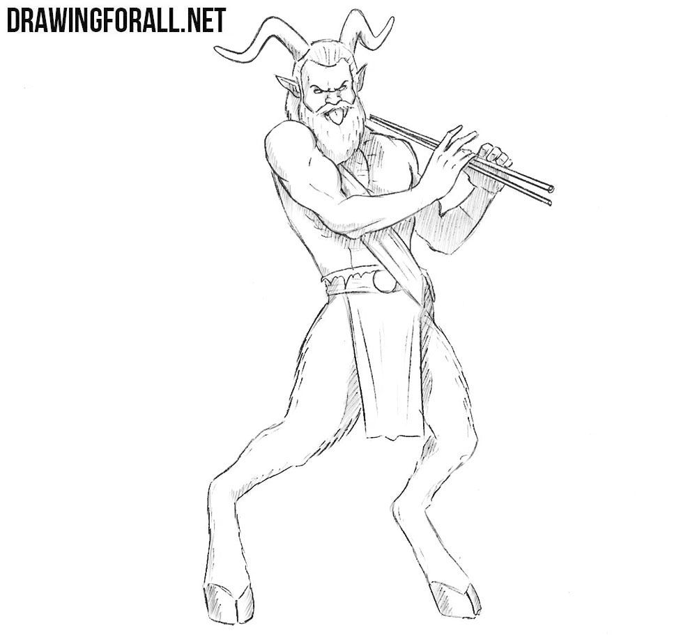 How to draw a satyr