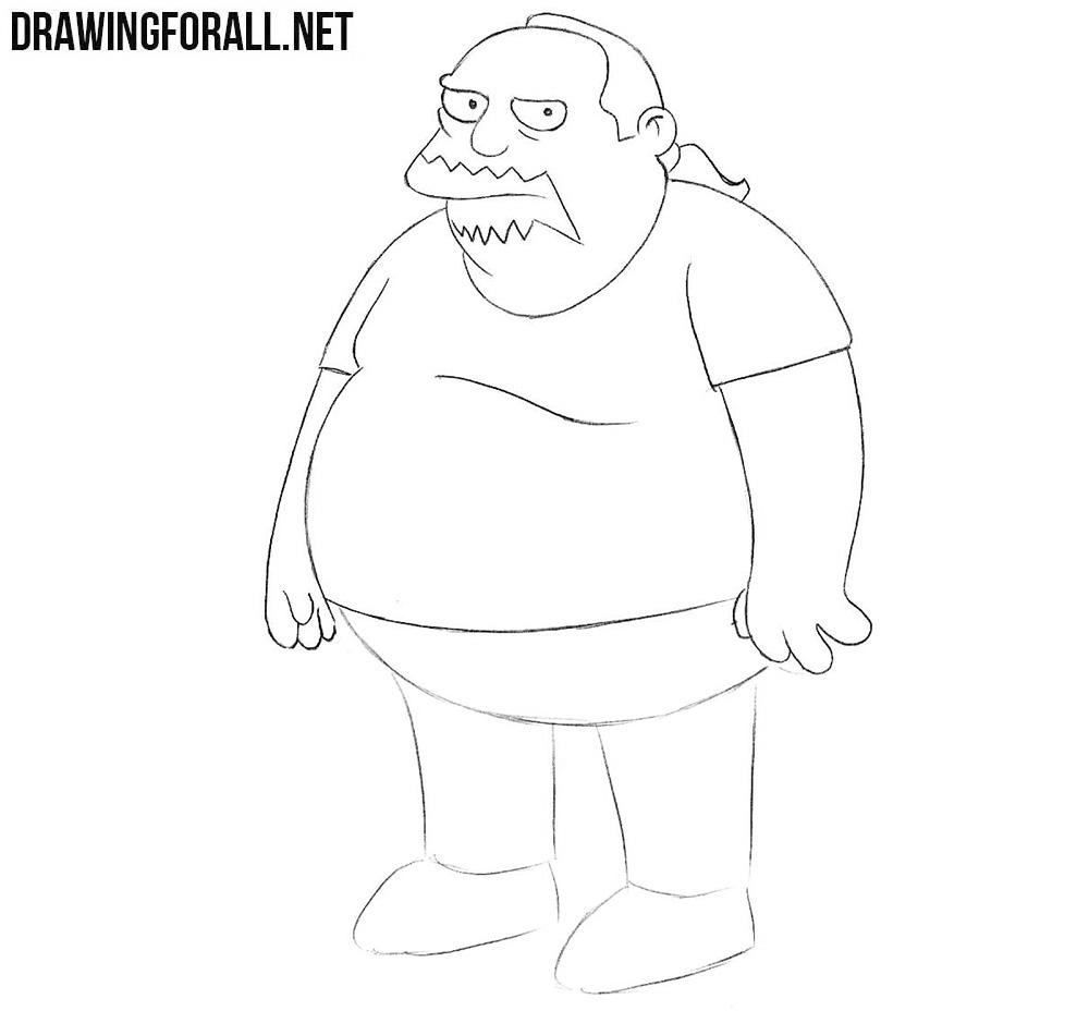How to draw the Comic Book Guy