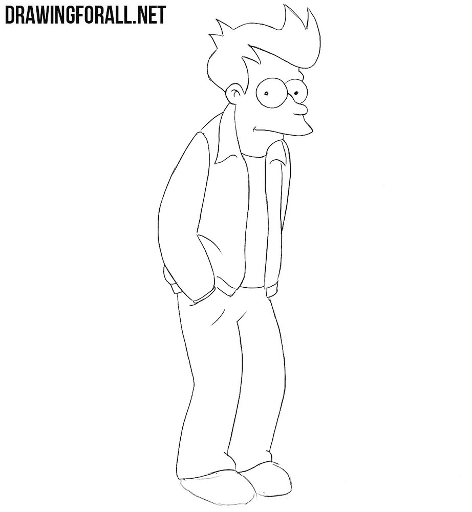 Learn how to draw Fry from Futurama