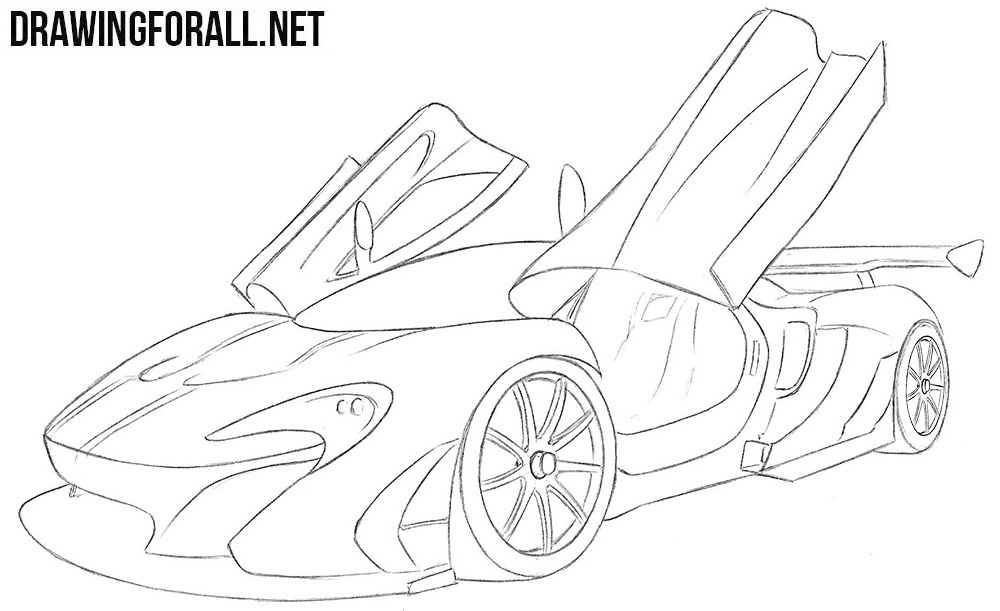 McLaren p1 gtr drawing tutorial