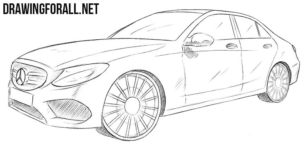 How to Draw a Mercedes-Benz C Class