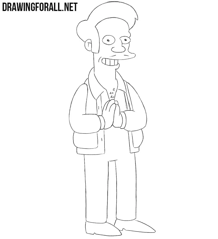 How to draw Apu from the Simpsons