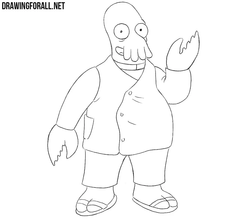 How to draw Dr Zoidberg