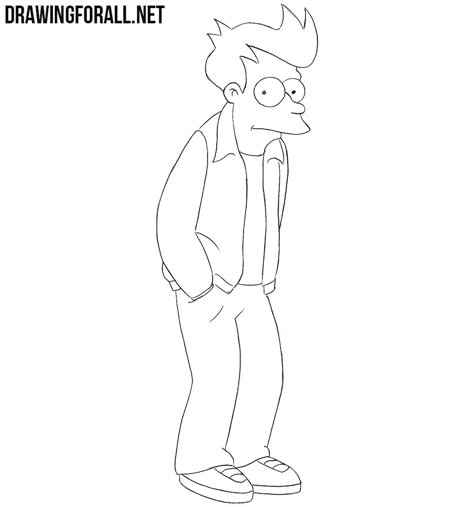 How to draw Fry from Futurama