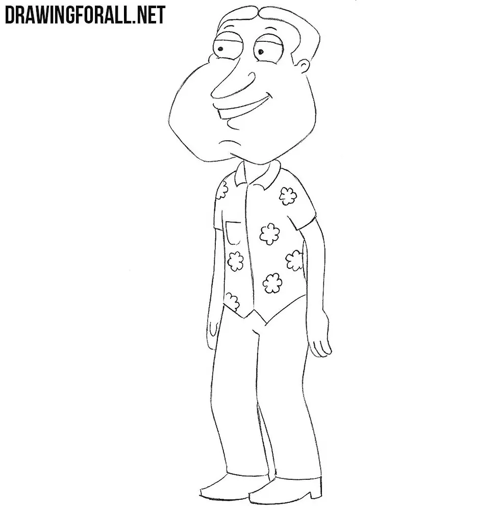 How to draw Glenn Quagmire