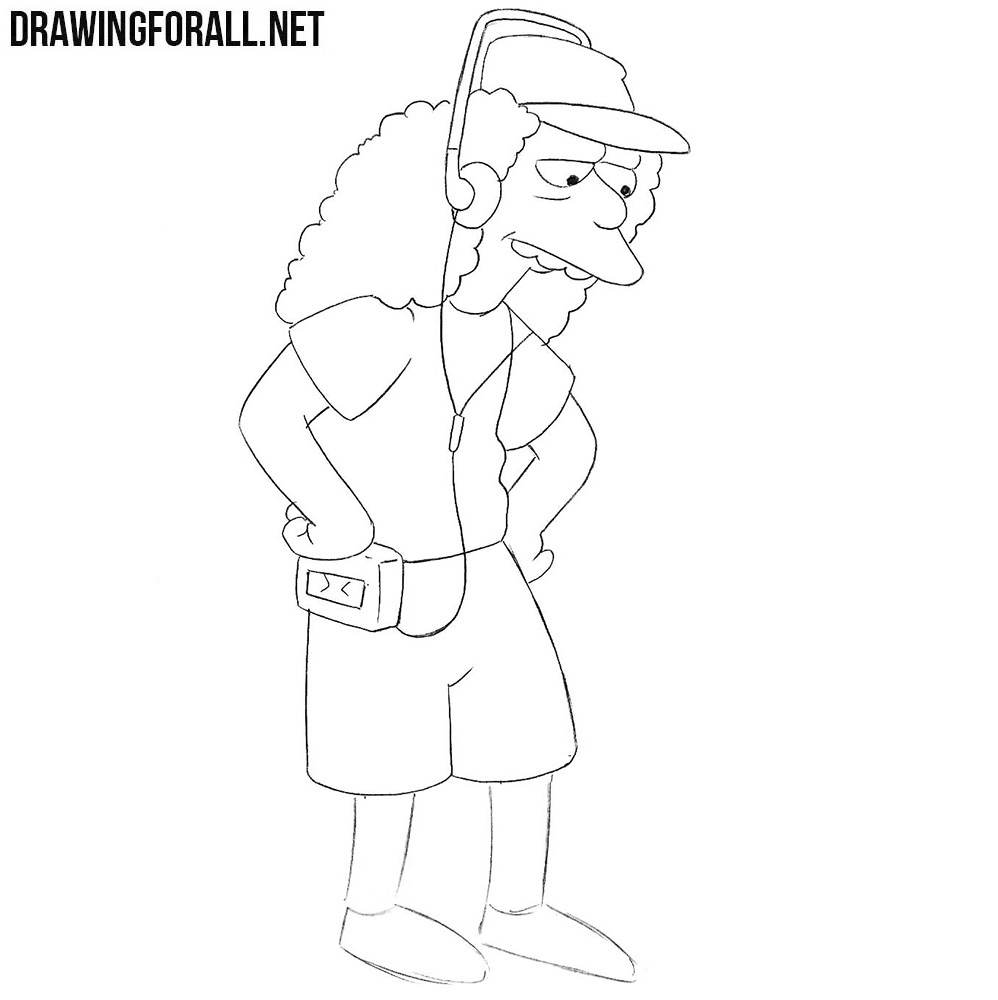 How to draw Otto Mann from the simpsons