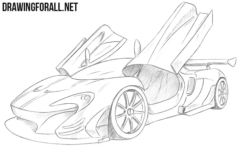 How to draw a McLaren p1 gtr
