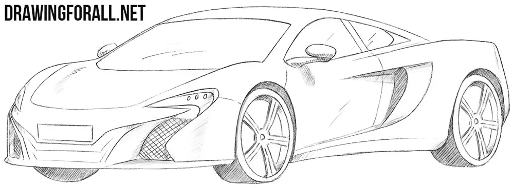How to draw a Mclaren 650s