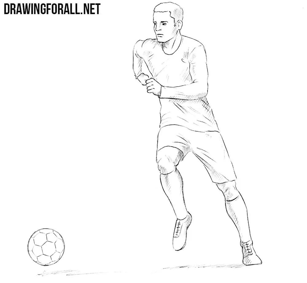 How to draw a football player