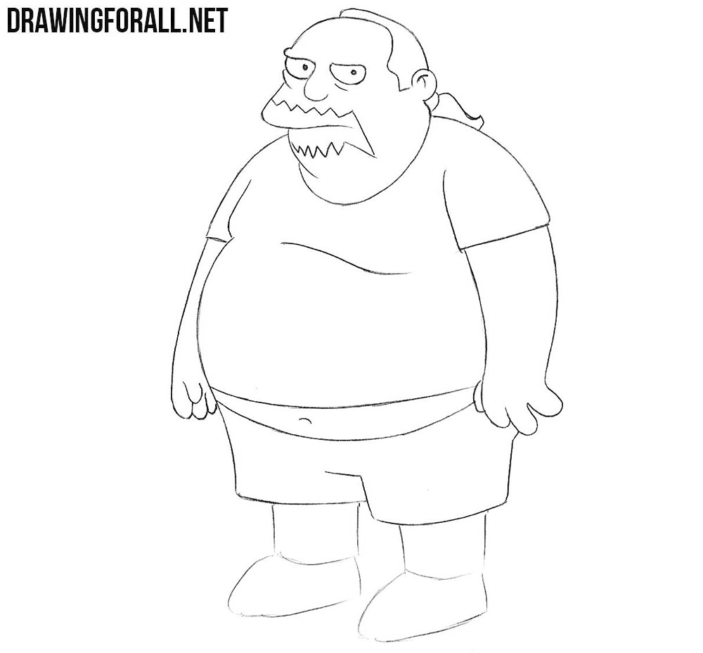 How to draw the Comic Book Guy