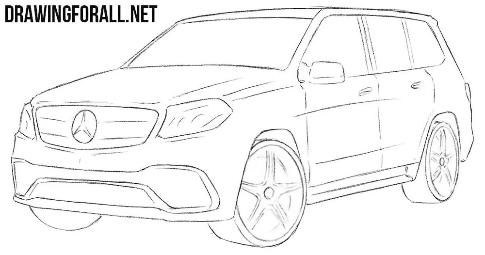 Mercedes-Benz GLS drawing tutorial