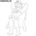 How to Draw Duffman from the Simpsons