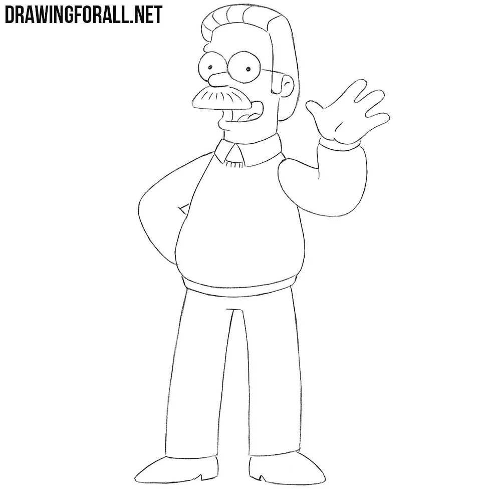 How to Draw Ned Flanders