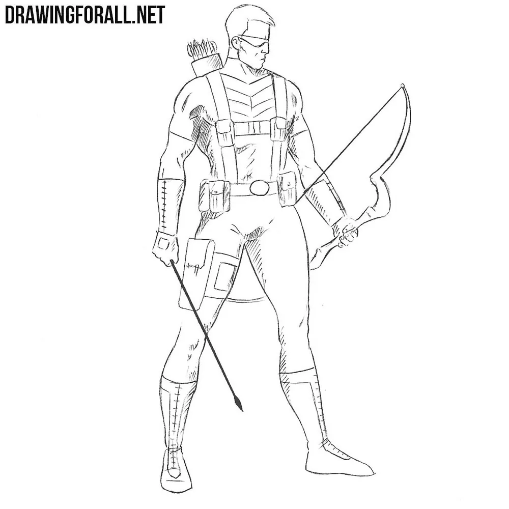 How to draw Hawkeye