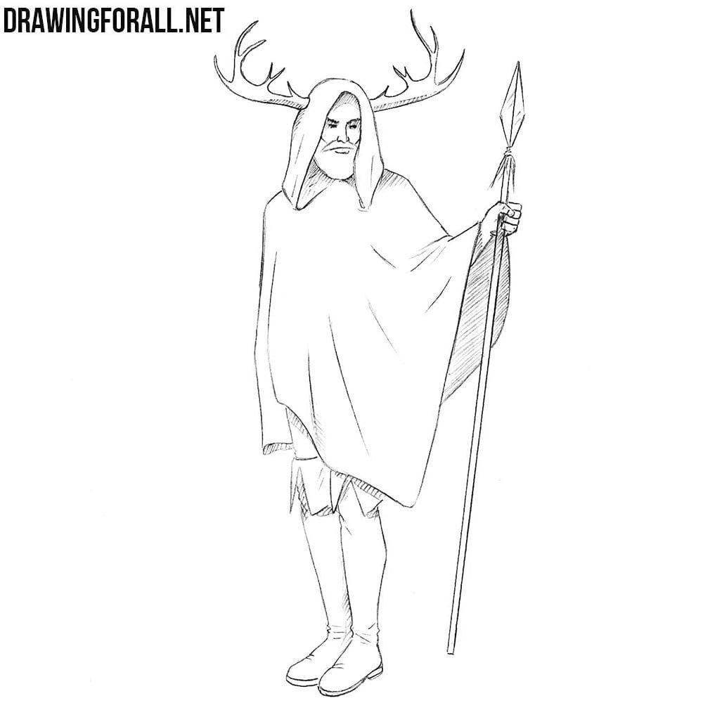 How to draw Herne the Hunter