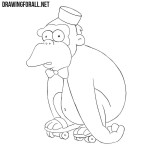 How to Draw Mr. Teeny from the Simpsons