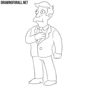 How to draw Seymour Skinner step by step