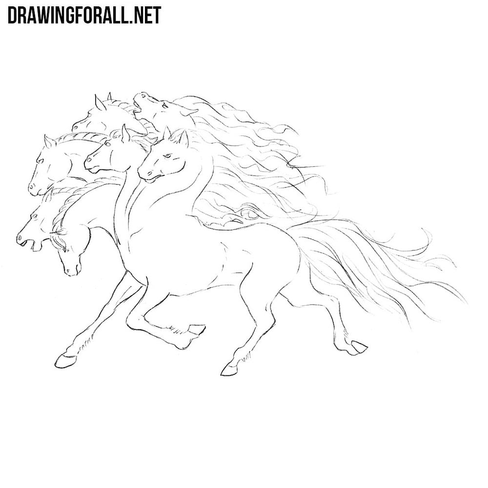 How to draw Uchchaihshravas