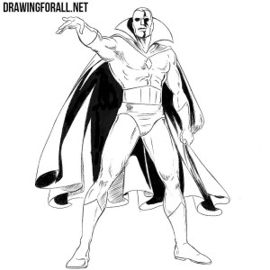 How to draw Vision from Marvel