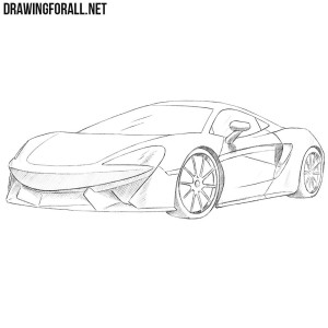 How to draw a McLaren 570s
