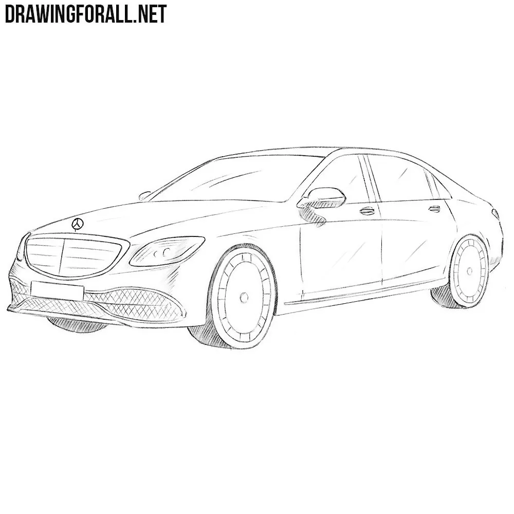 How to Draw a Mercedes-Maybach