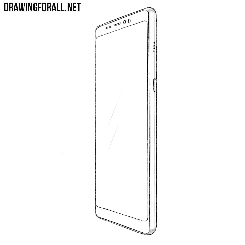 How to Draw a Samsung Galaxy A8