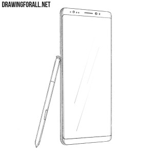How to draw a Samsung galaxy note8