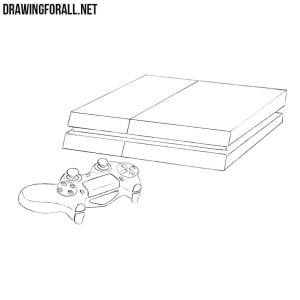 How to draw a Sony Playstation 4