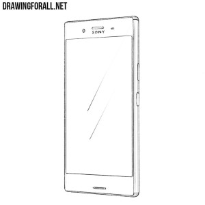 How to draw a Sony Xperia ZX Premium