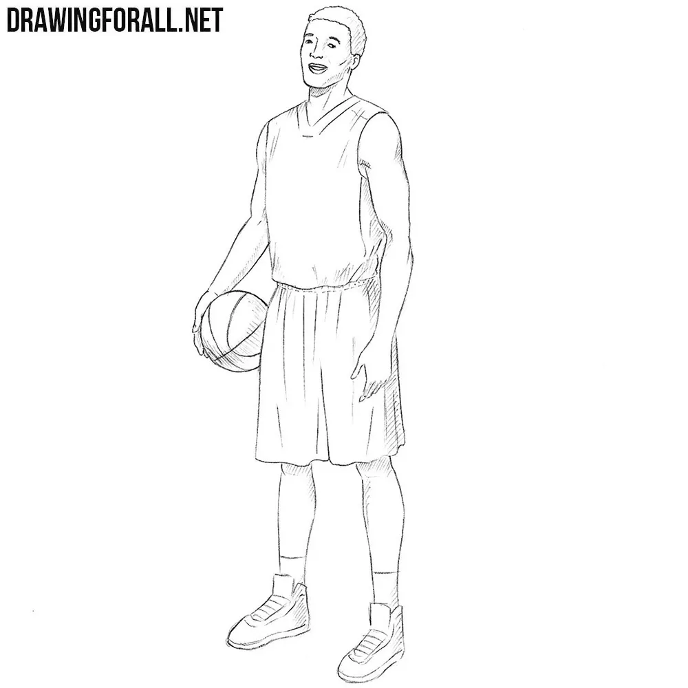 basketball player drawing