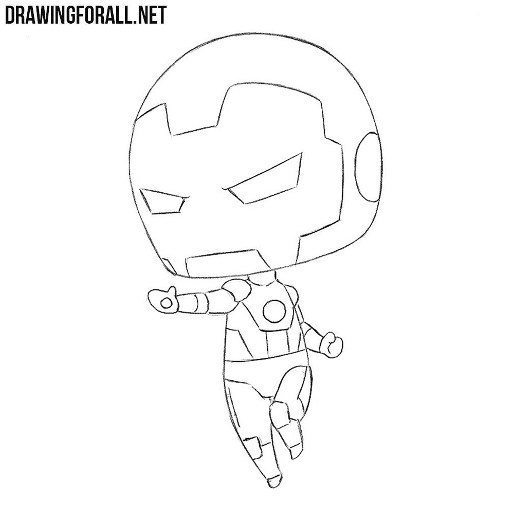 Iron man Drawing Tutorial  How to draw Iron man step by step