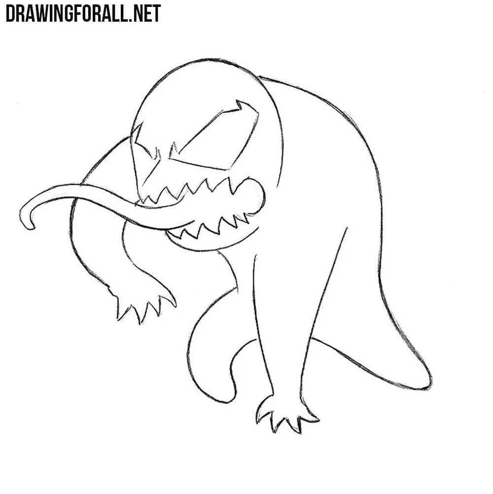 How to Draw Chibi Venom