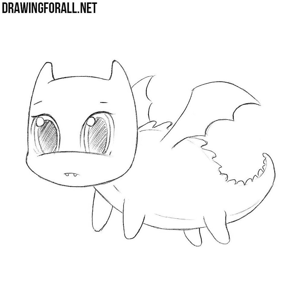 how to draw chibi dragon