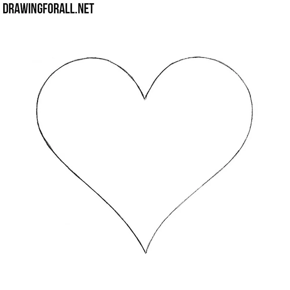 how to draw a love heart