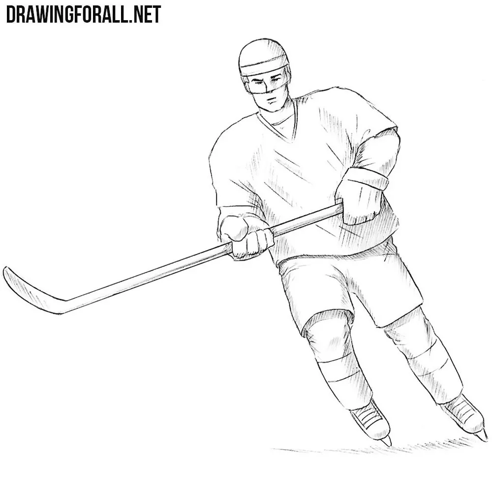 Draw a Hockey Player - HelloArtsy