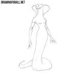 How to Draw a Snake Woman