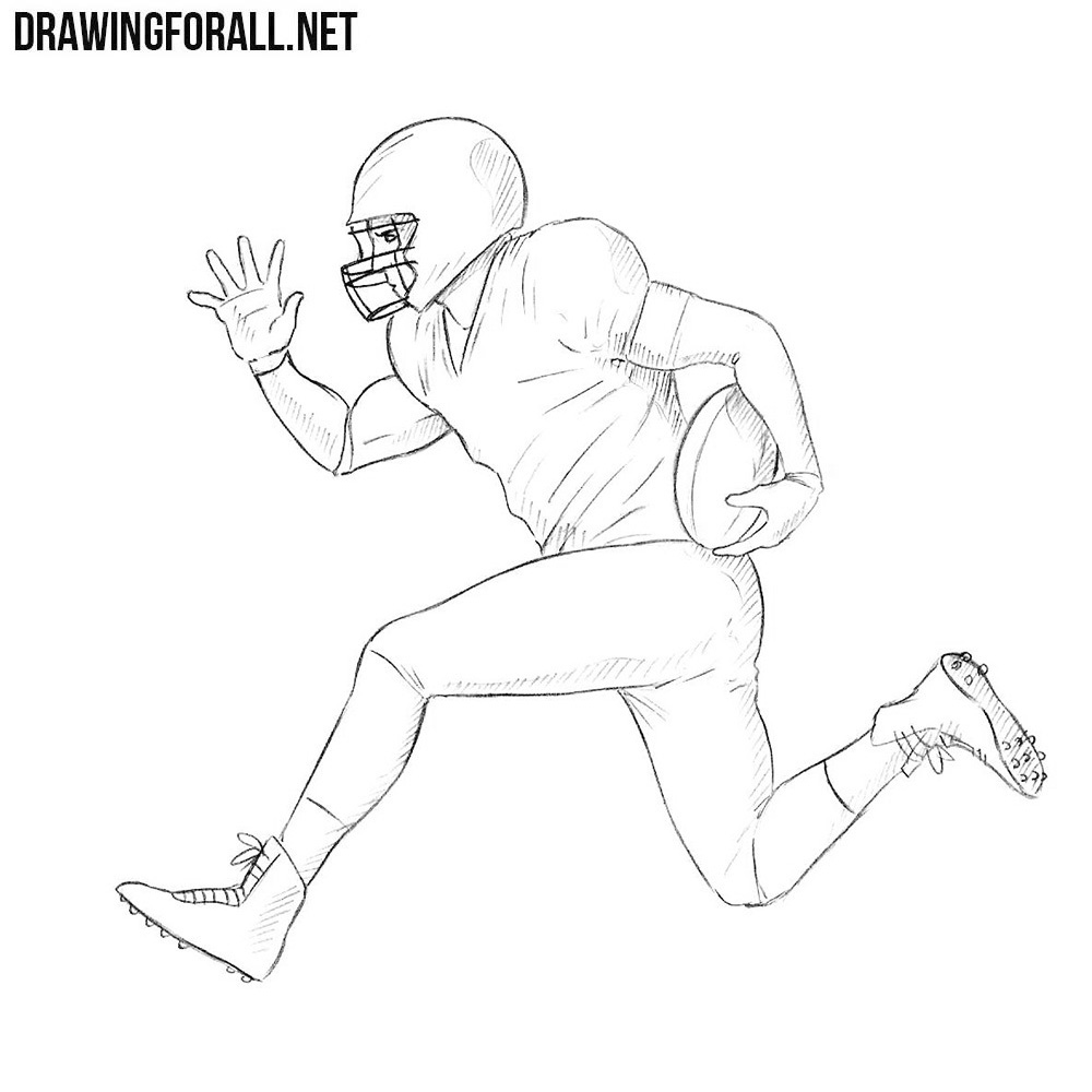 How to Draw an American Football Player
