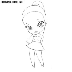 How to draw chibi Ariana Grande