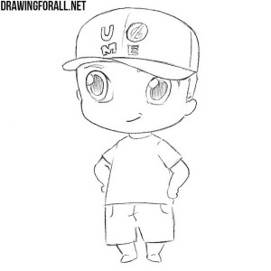How to draw chibi John Cena