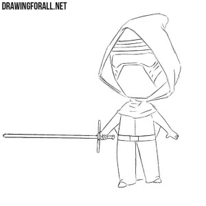 How to draw chibi Kylo Ren