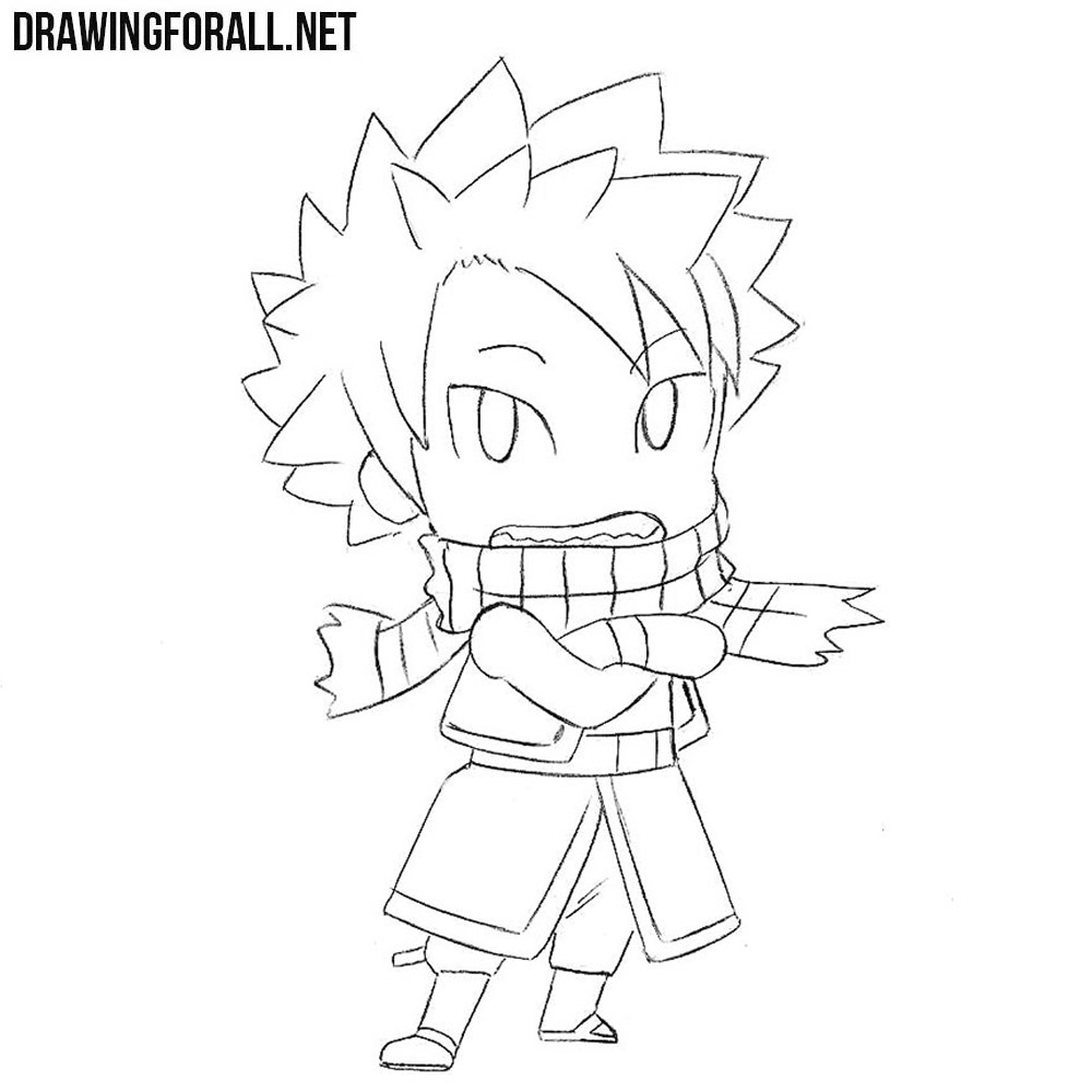 How to Draw Chibi Natsu | Drawingforall.net