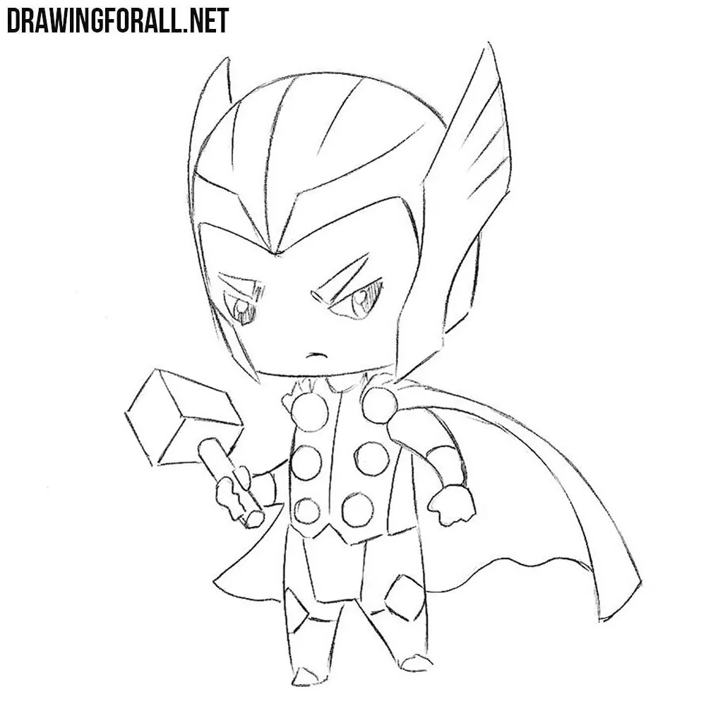 How to Draw THOR Thor Ragnarok Drawing Tutorial  Draw it Too