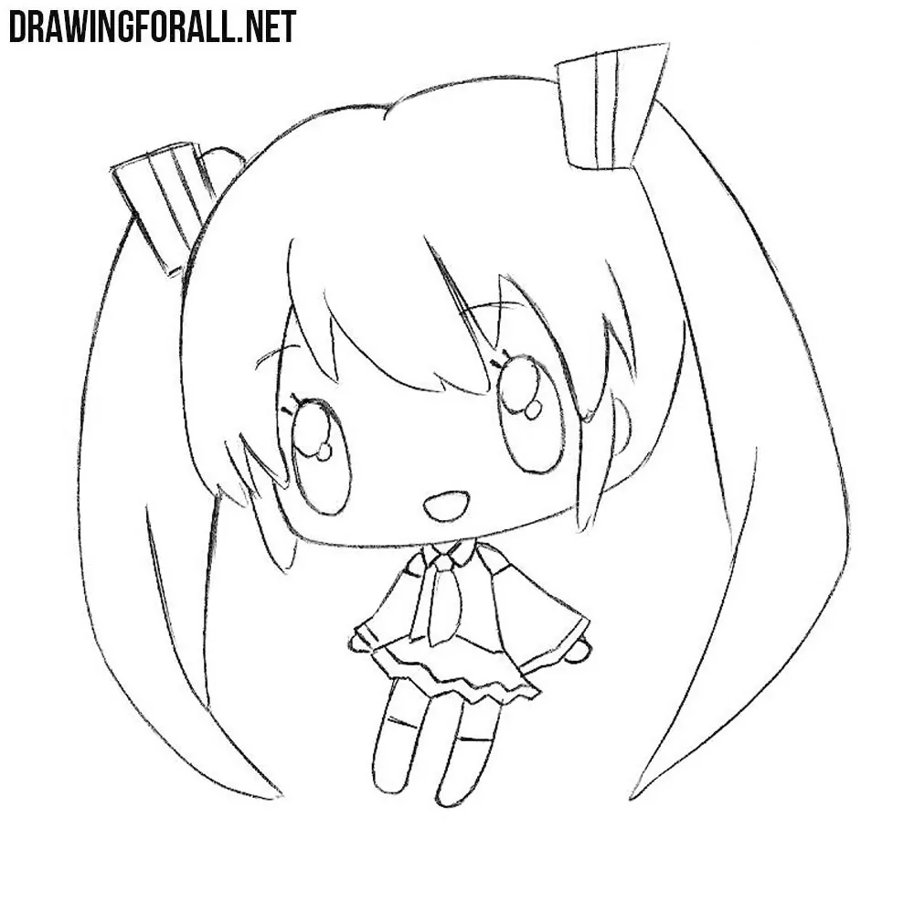 How to draw сute Chibi Girl