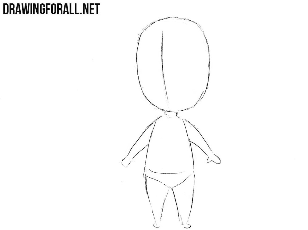 Blocking in chibi Kylo Ren’s small torso, arms, and legs.