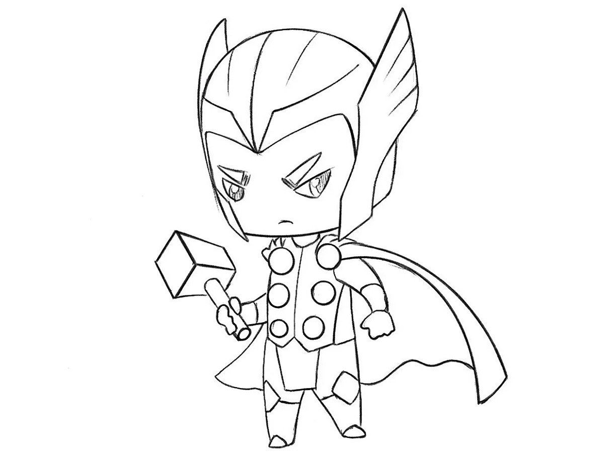 how to draw chibi thor featured image