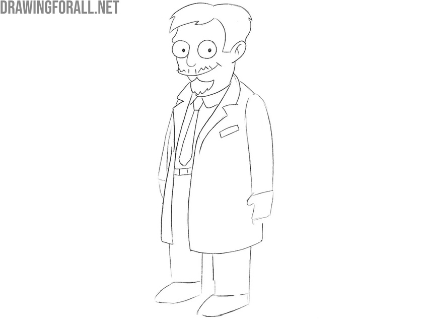 Extend the lab coat downward