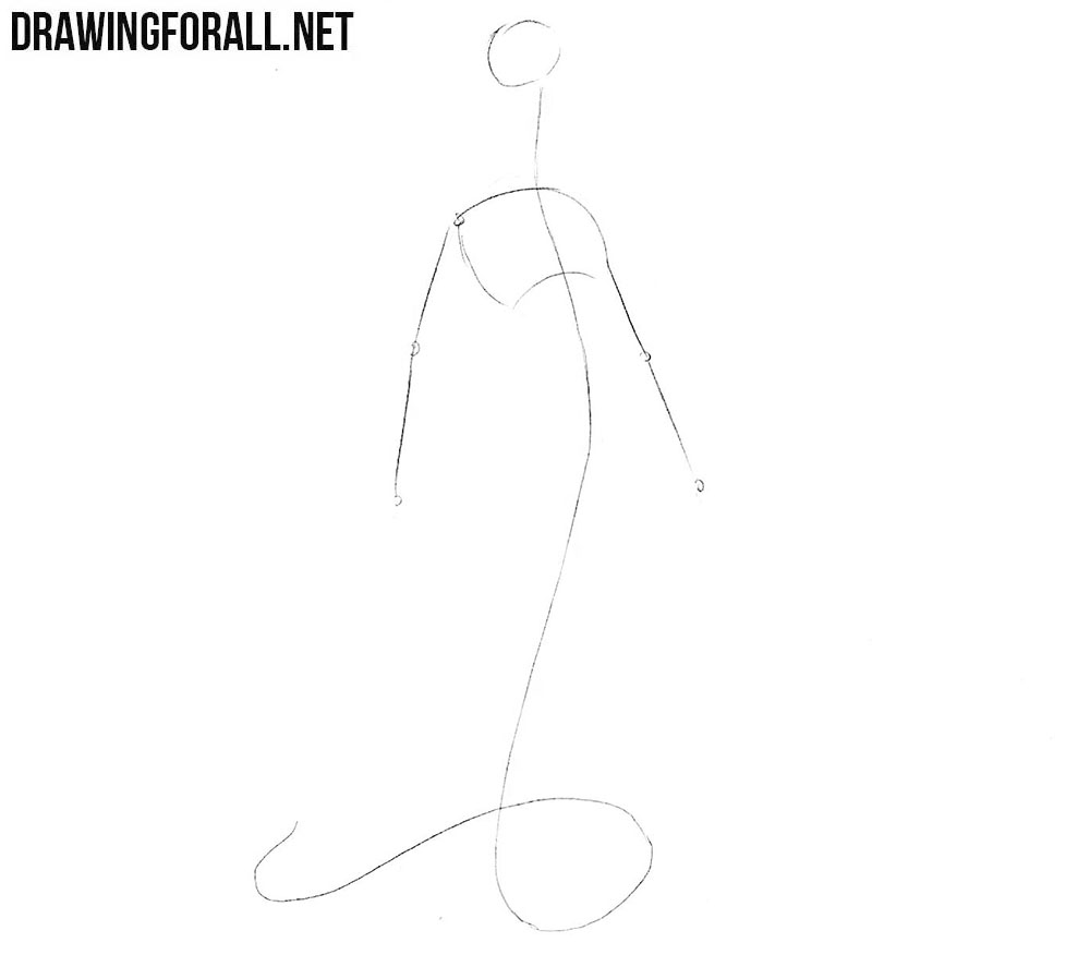 Draw the Lamia’s basic skeleton