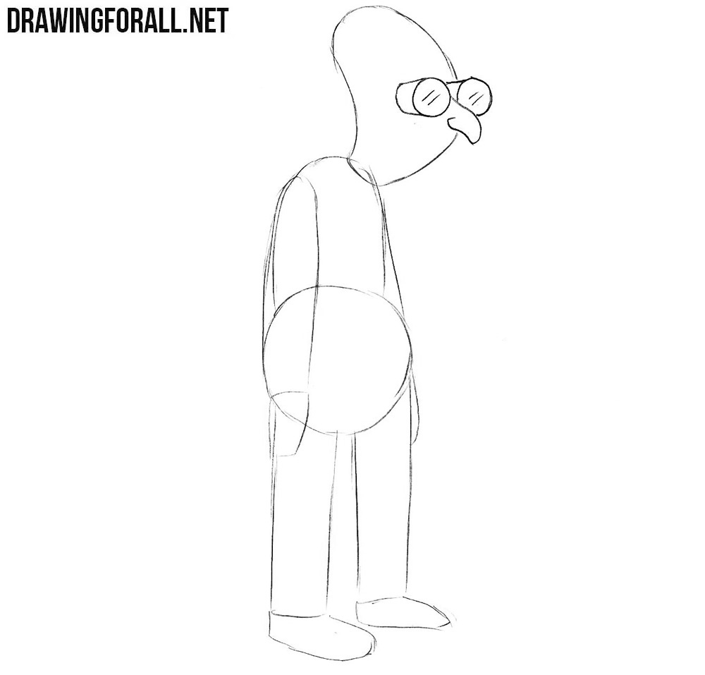 How to draw Hubert Farnsworth from futurama