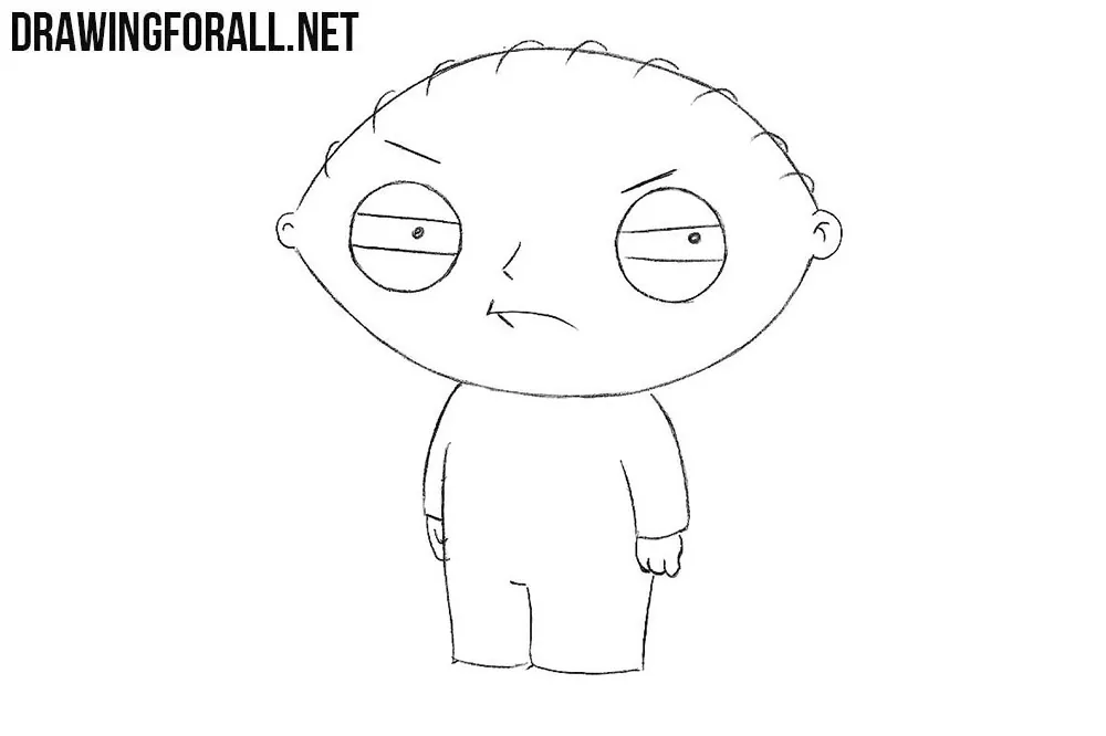 How to draw Stewie Griffin step by step