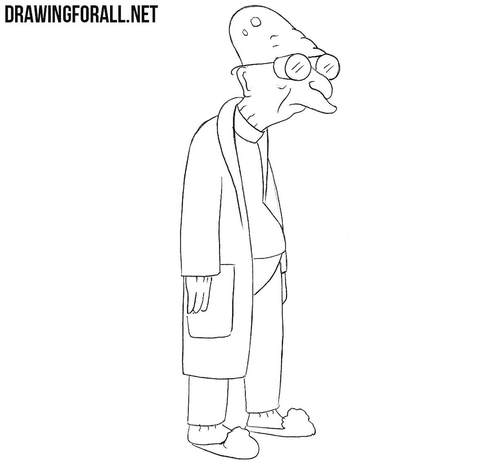 How to draw Hubert Farnsworth from Futurama
